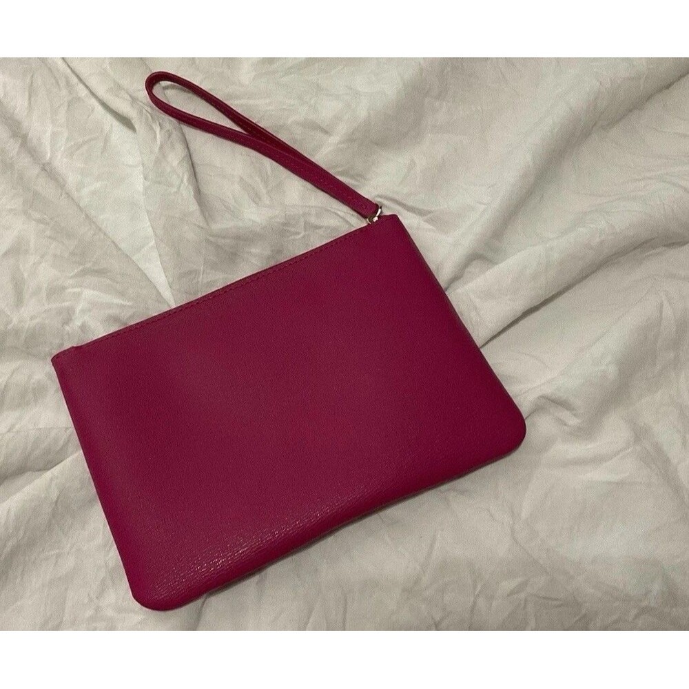 Kate Spade, Wristlet, Top Zip, Fuchsia Exterior, Blush Interior - Picture 2 of 6